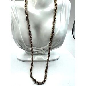 Vintage Whiting Davis M47Gold & Silver Tone Twisted Rope Chain